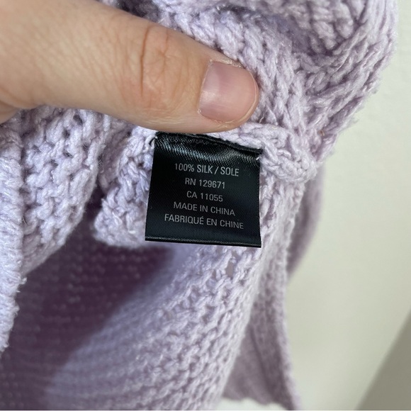 360 Sweater Lilac Neyla Silk Purple Sweater - Picture 6 of 13